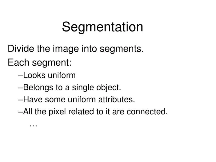 segmentation