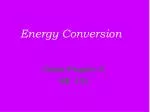 Energy Conversion