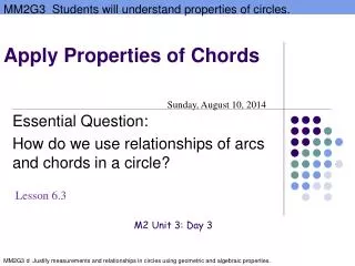Apply Properties of Chords