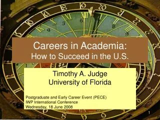 Careers in Academia: How to Succeed in the U.S.