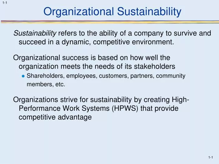 organizational sustainability