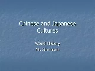 chinese and japanese cultures