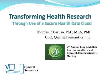 Transforming Health Research Through Use of a Secure Health Data Cloud