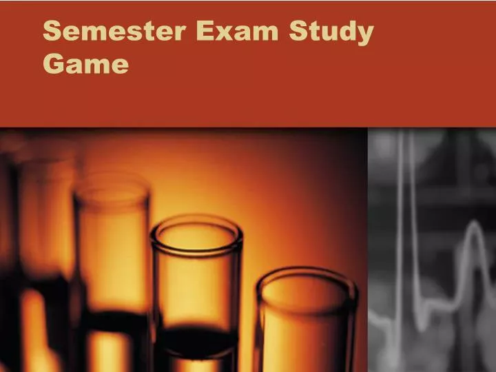 semester exam study game