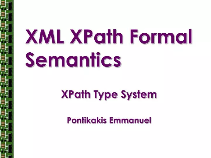 xml xpath formal semantics