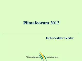 piimafoorum 2012