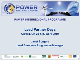 POWER INTERREGIONAL PROGRAMME