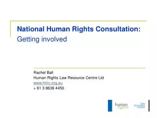 National Human Rights Consultation: Getting involved