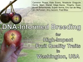 for High-Impact Fruit Quality Traits in Washington, USA