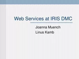 Web Services at IRIS DMC