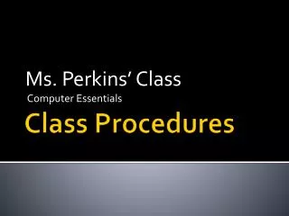 Class Procedures