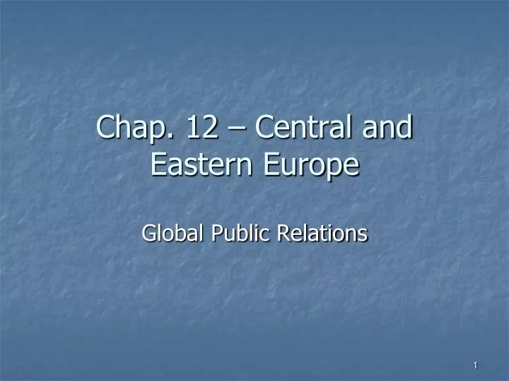 chap 12 central and eastern europe