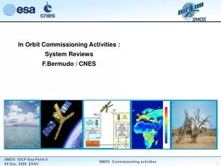 In Orbit Commissioning Activities : System Reviews F.Bermudo / CNES