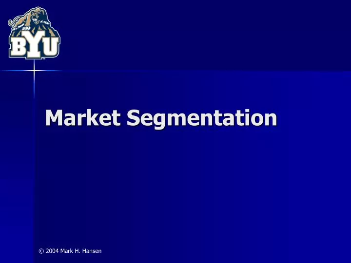 market segmentation