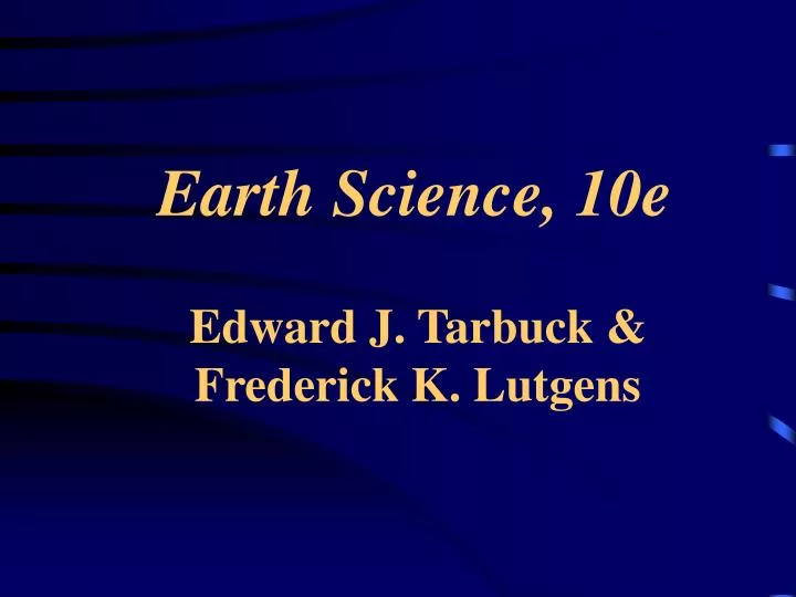 earth science 10e