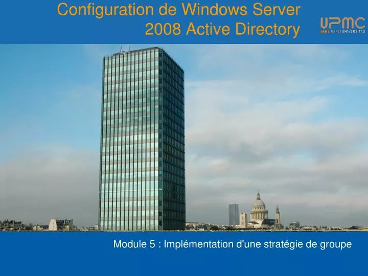 configuration de windows server 2008 active directory