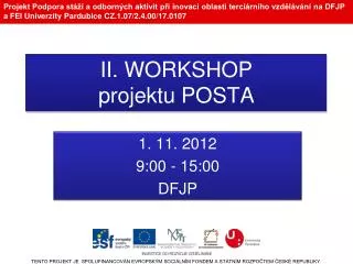 ii workshop projektu posta