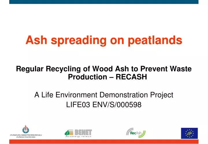 ash spreading on peatlands