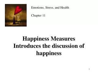 Happiness Measures Introduces the discussion of happiness