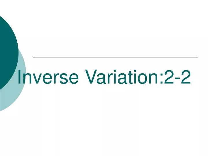 inverse variation 2 2