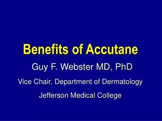 Benefits of Accutane