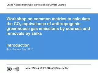 Javier Hanna , UNFCCC secretariat, MDA