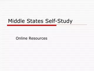 Middle States Self-Study