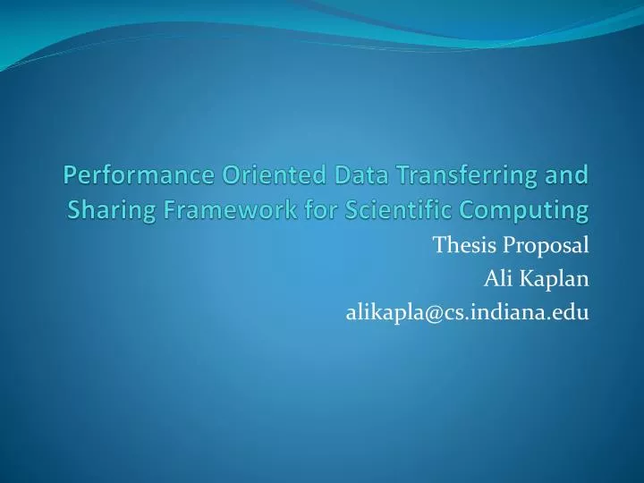 performance oriented data transferring and sharing framework for scientific computing