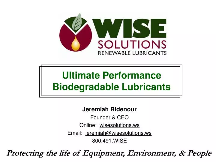 jeremiah ridenour founder ceo online wisesolutions ws email jeremiah@wisesolutions ws 800 491 wise