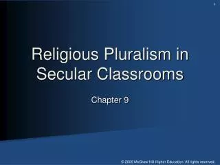 Religious Pluralism in Secular Classrooms