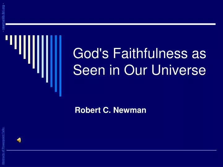 god s faithfulness as seen in our universe