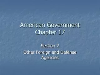 American Government Chapter 17