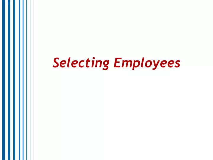 selecting employees