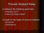 Process Analysis Essay - slide 1
