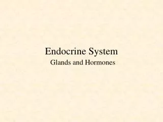 Endocrine System