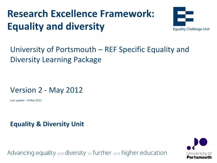 research excellence framework equality and diversity