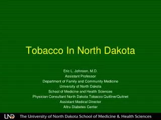 Tobacco In North Dakota