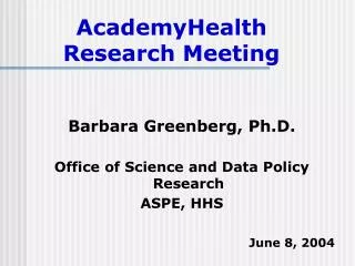 AcademyHealth Research Meeting