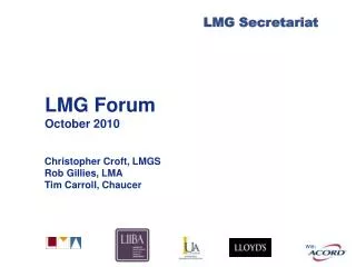 LMG Forum October 2010