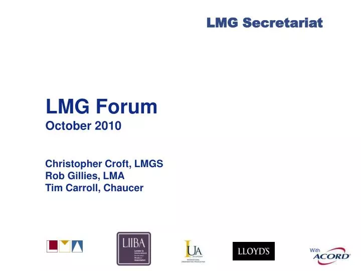 lmg forum october 2010