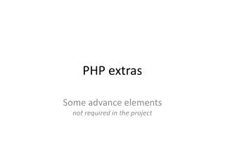 PHP extras