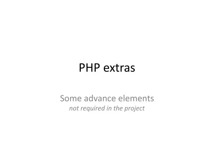 php extras