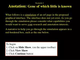 Anotation: Gene of which little is known