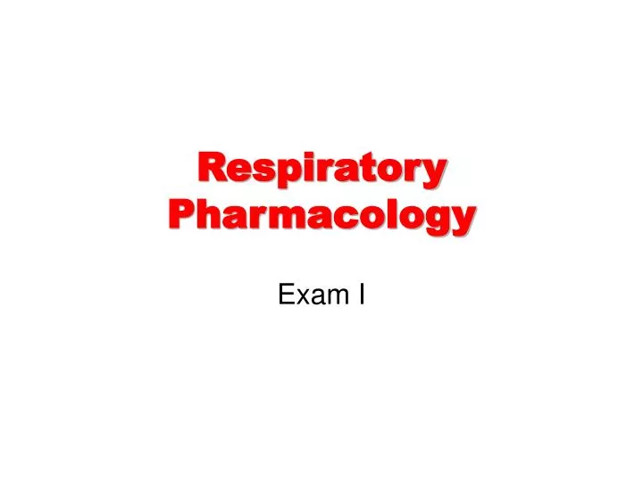 respiratory pharmacology