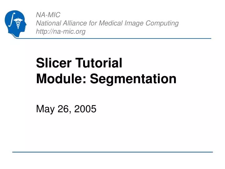 slicer tutorial module segmentation
