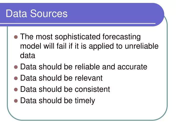 data sources