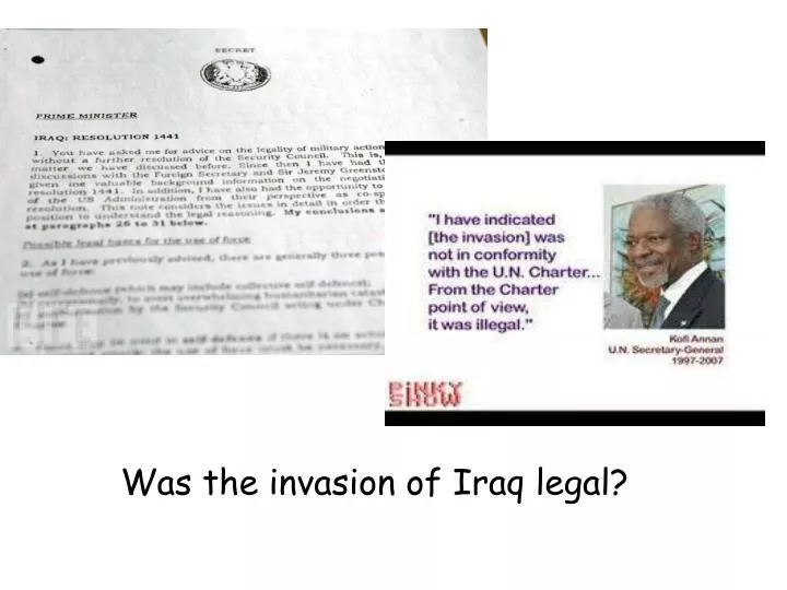 was the invasion of iraq legal