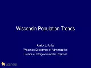 Wisconsin Population Trends