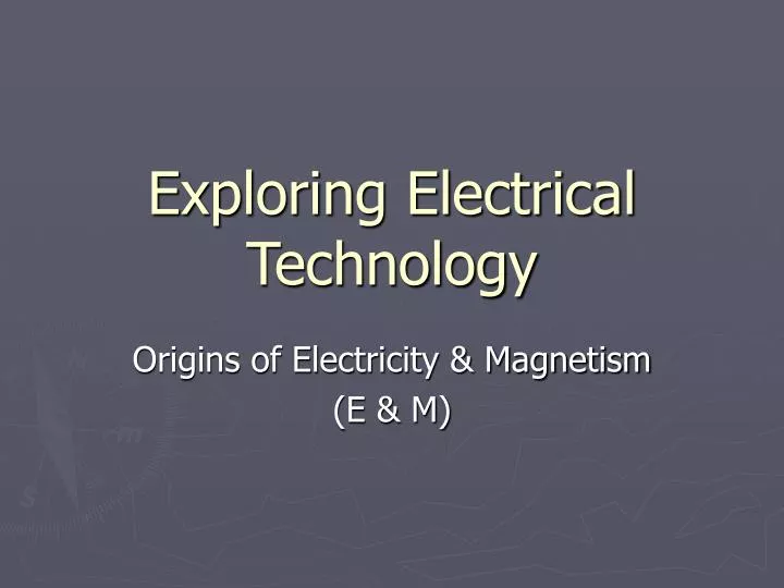 exploring electrical technology