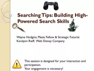 Searching Tips: Building High-Powered Search Skills